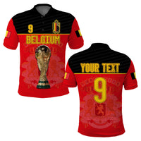 (Custom Text And Number) Belgium Polo Shirt Football 2022 De Rode Duivels Sporty Style - Wonder Print Shop