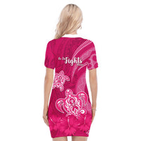 breast-cancer-awareness-polo-dress-hibiscus-polynesian-no-one-fights-alone
