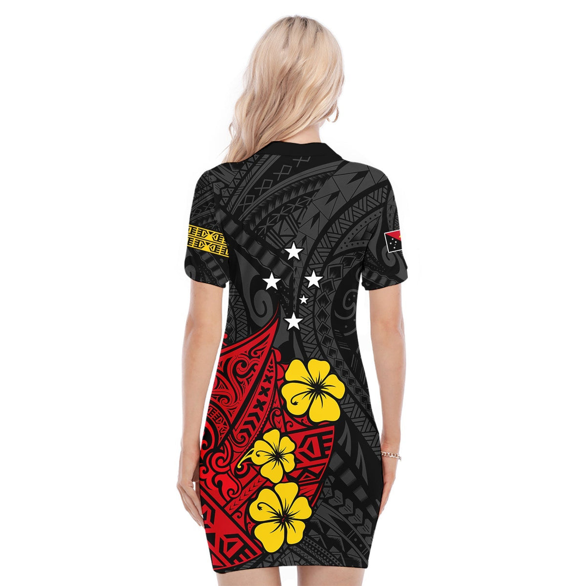 custom-personalised-papua-new-guinea-birds-of-paradise-polo-dress