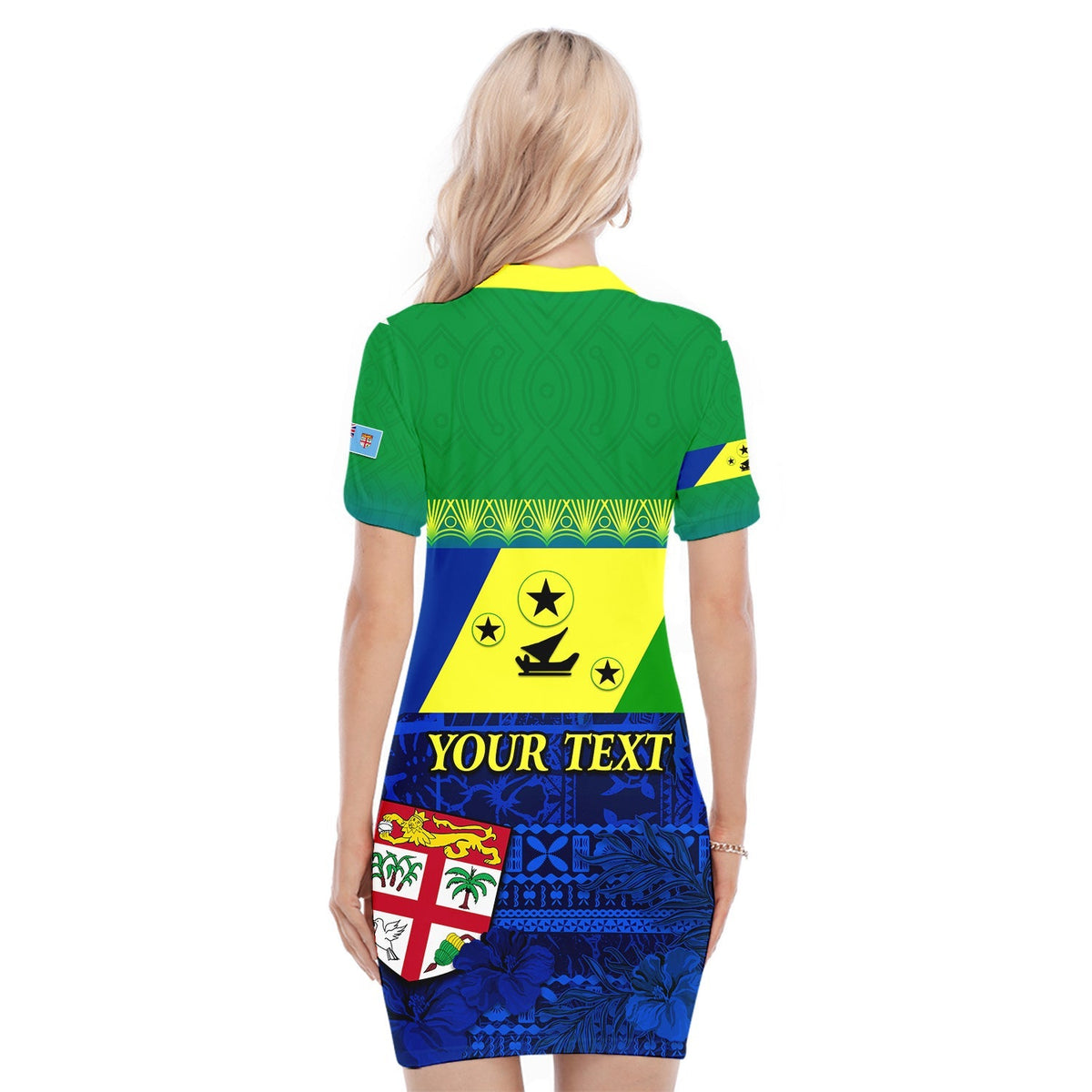 custom-personalised-malampa-fiji-day-polo-dress-vanuatu-polynesia-mix-flowers