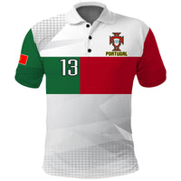 (Custom Text and Number) Portugal Football Polo Shirt Campeao Football 2022 White Sporty LT13 - Wonder Print Shop