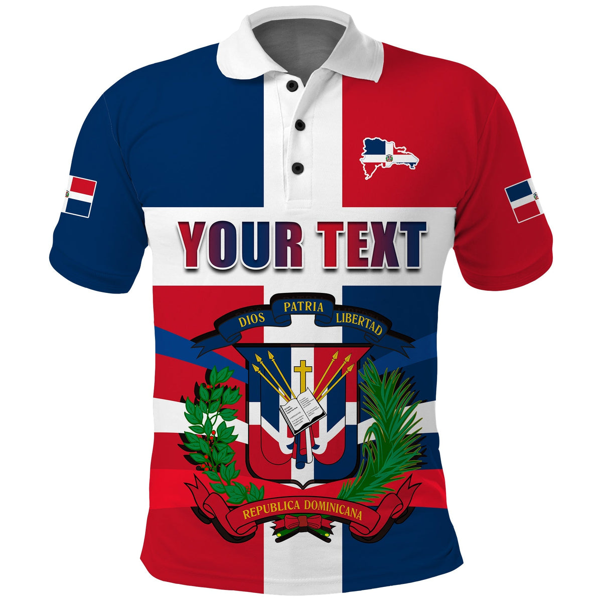 Custom Dominican Republic Polo Shirt Dominicana Proud Style Flag LT13 - Wonder Print Shop