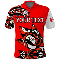 Custom Canada Haida Polo Shirt Maple Leaf Canadian LT13 - Wonder Print Shop