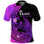 Custom Polynesian Polo Shirt Maui Fish Hook Magenta Gradient Version - Wonder Print Shop