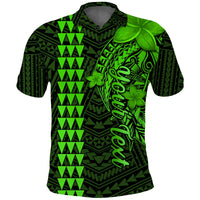 Custom Hawaii Polo Shirt Kakau Kanaka Maoli Combine Polynesian Shark Ver.02 - Wonder Print Shop
