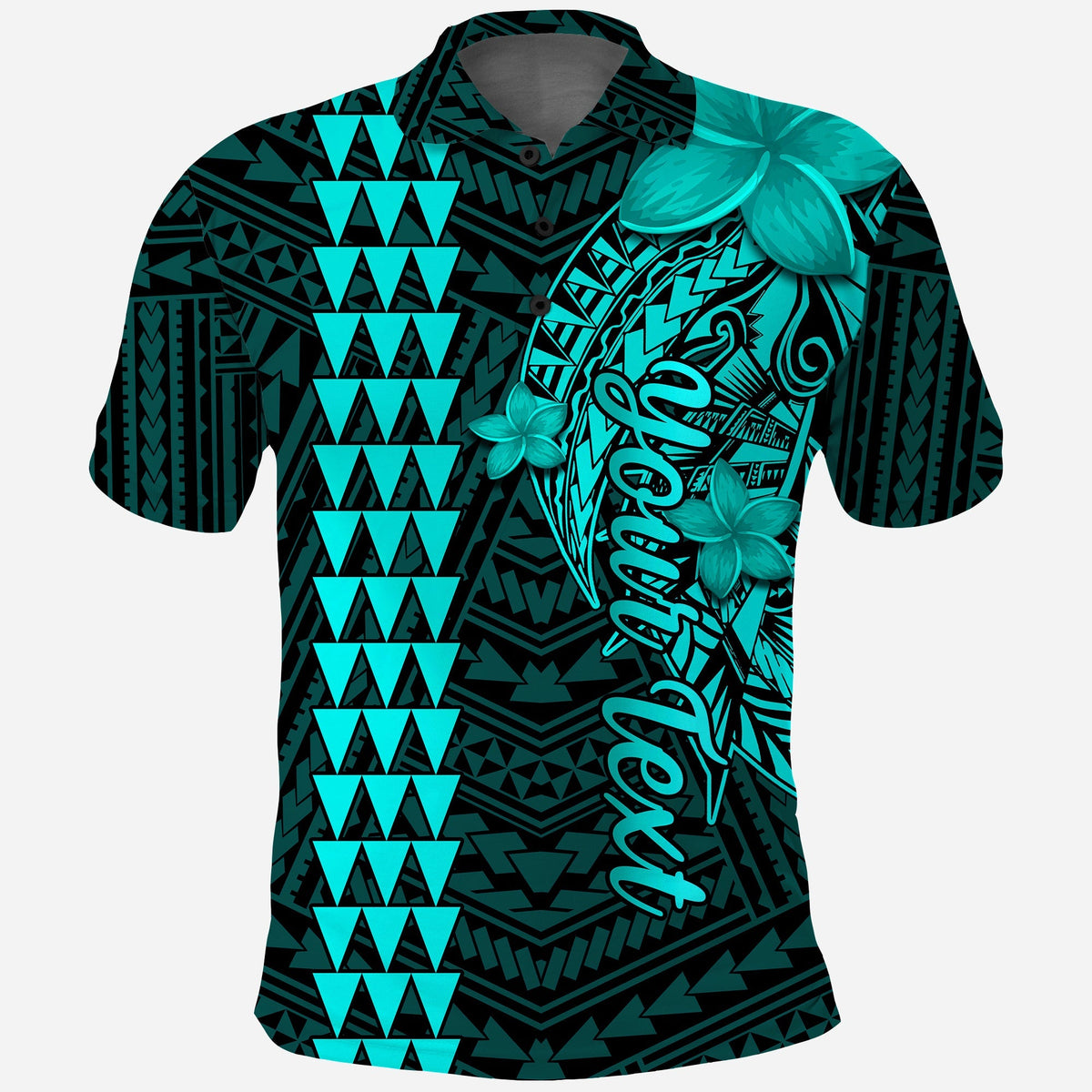 Custom Hawaii Polo Shirt Kakau Kanaka Maoli Combine Polynesian Shark Ver.04 - Wonder Print Shop