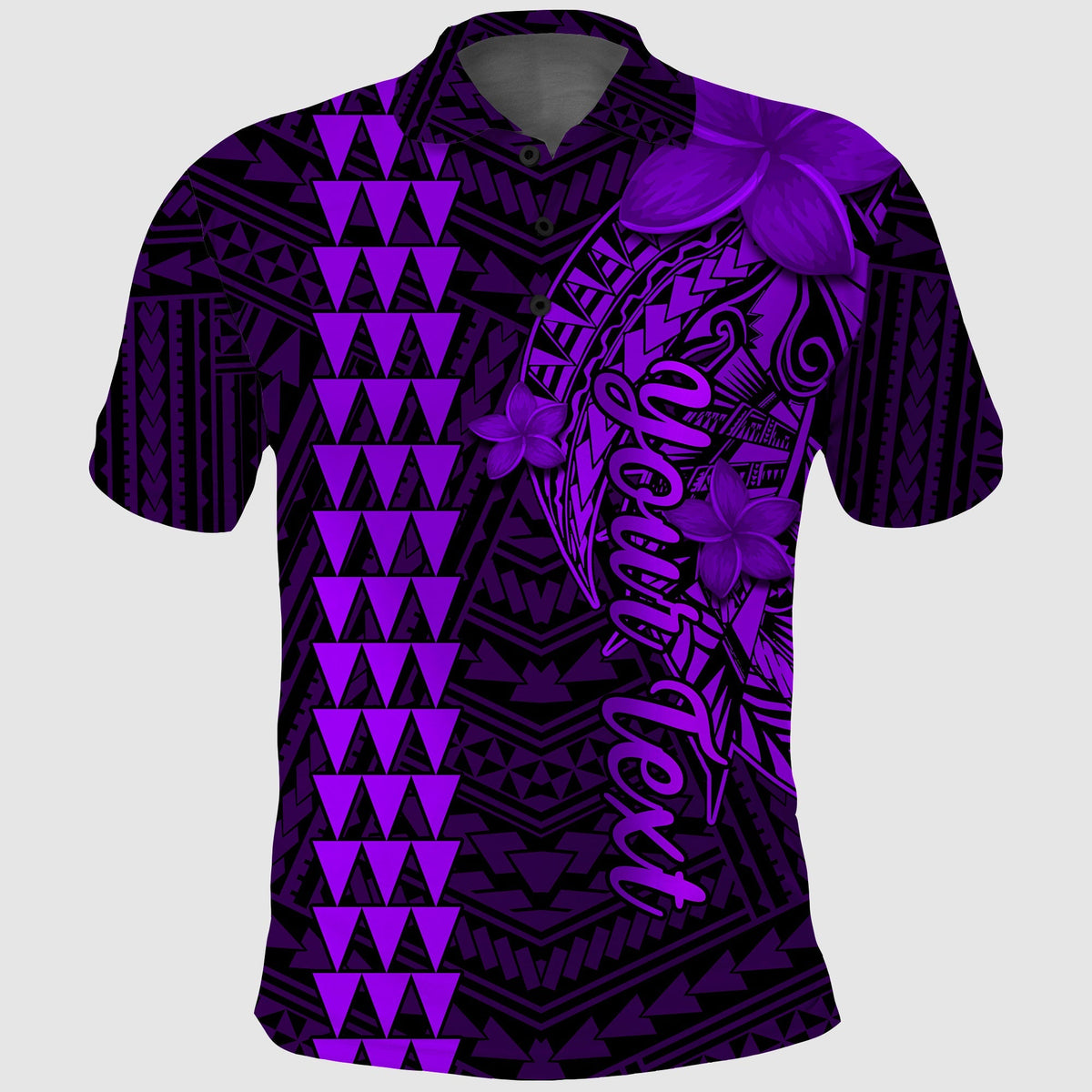 Custom Hawaii Polo Shirt Kakau Kanaka Maoli Combine Polynesian Shark Ver.05 - Wonder Print Shop