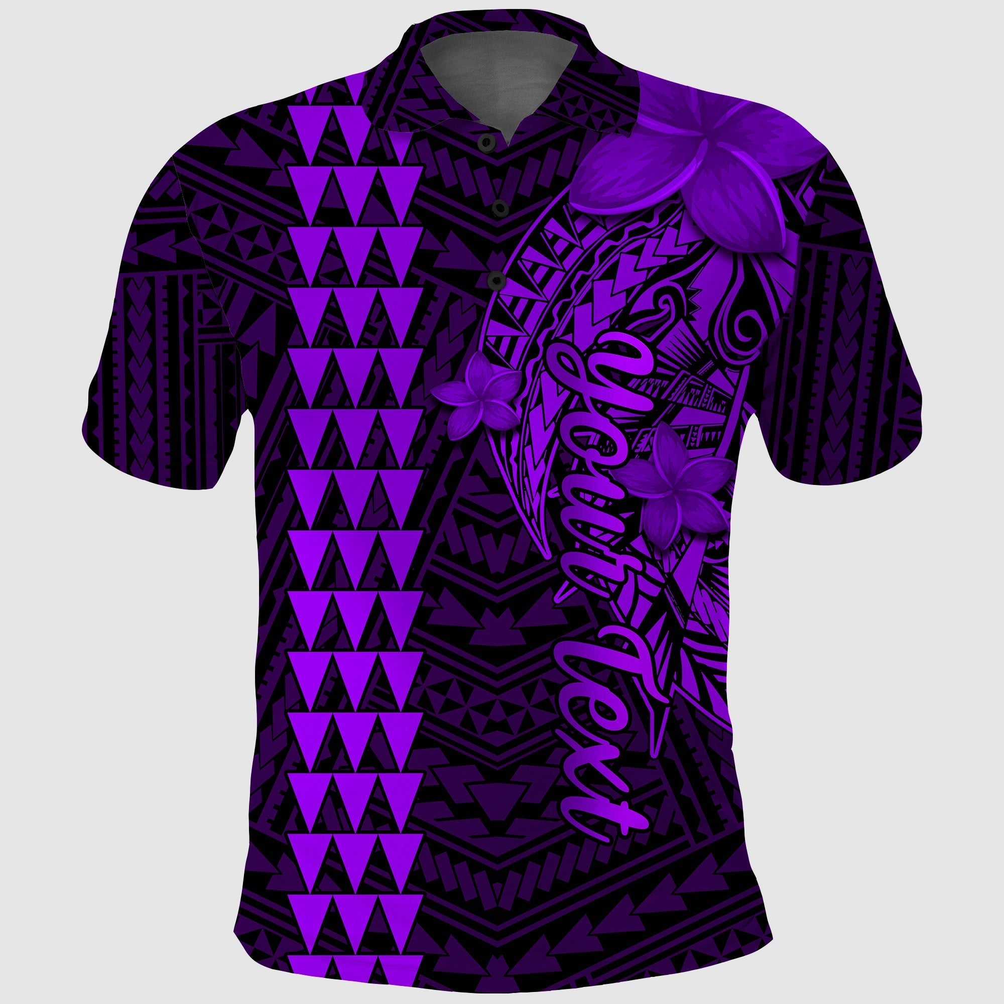 Custom Hawaii Polo Shirt Kakau Kanaka Maoli Combine Polynesian Shark Ver.05 - Wonder Print Shop