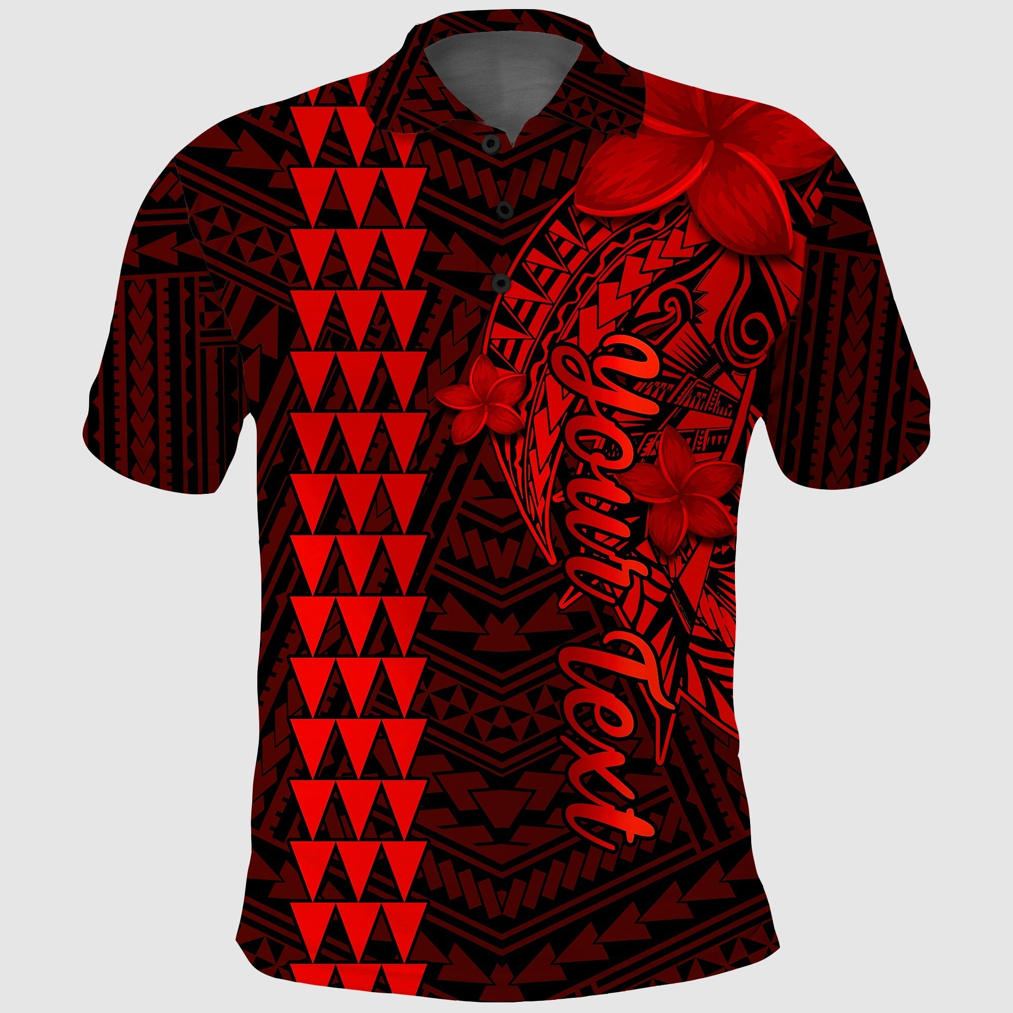 Custom Hawaii Polo Shirt Kakau Kanaka Maoli Combine Polynesian Shark Ver.06 - Wonder Print Shop