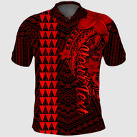 Custom Hawaii Polo Shirt Kakau Kanaka Maoli Combine Polynesian Shark Ver.06 - Wonder Print Shop