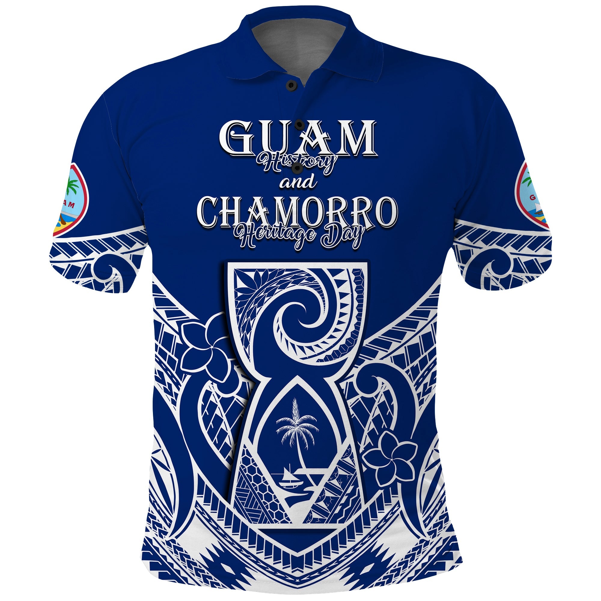 Custom Guam History and Chamorro Heritage Day Polo Shirt Latte Stone Polynesian - Wonder Print Shop