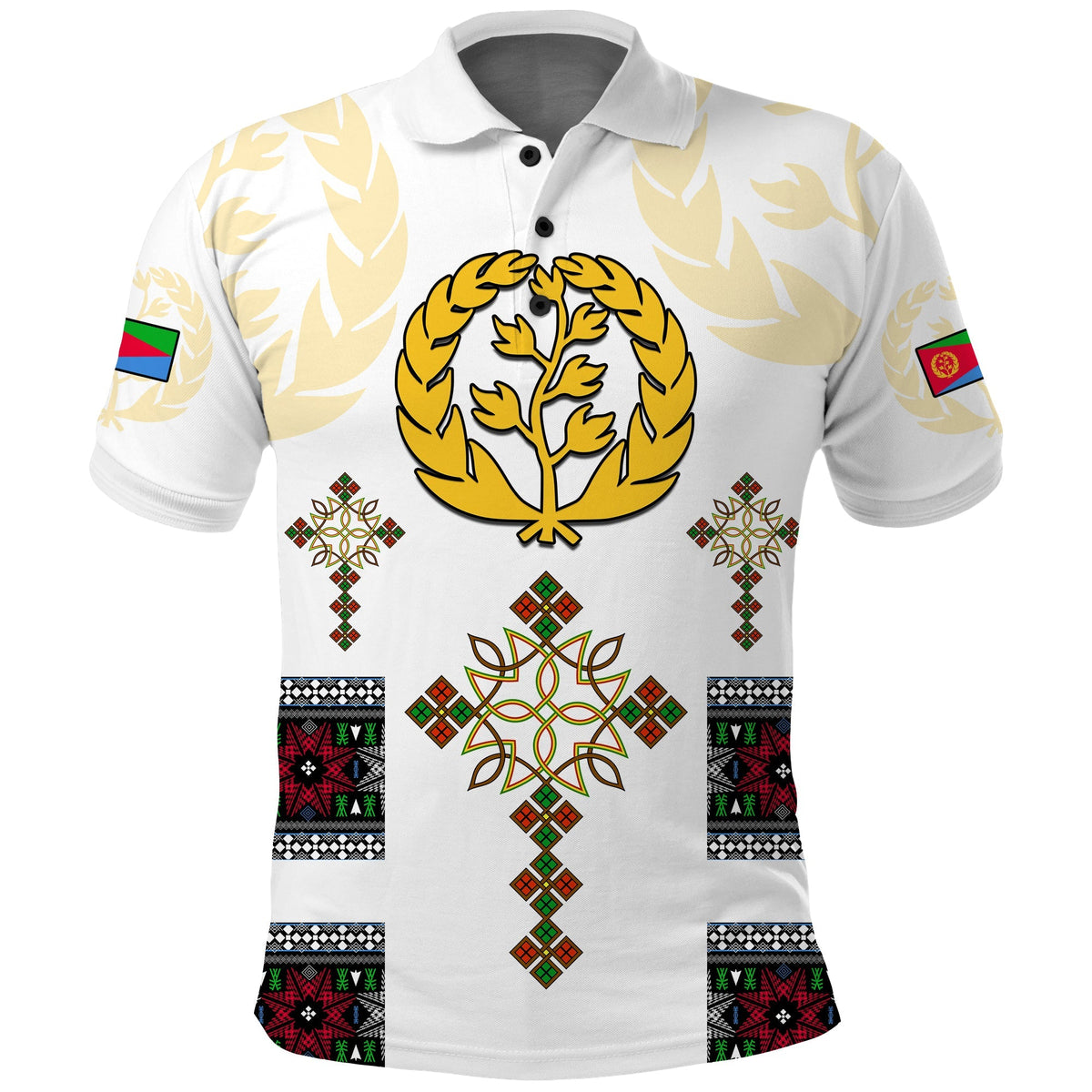 Custom Eritrea Cross Polo Shirt Independence Day Proud Eritrean LT13 - Wonder Print Shop