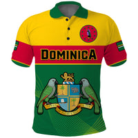 Dominica Polo Shirt Dominican Coat Of Arms With Map - Wonder Print Shop