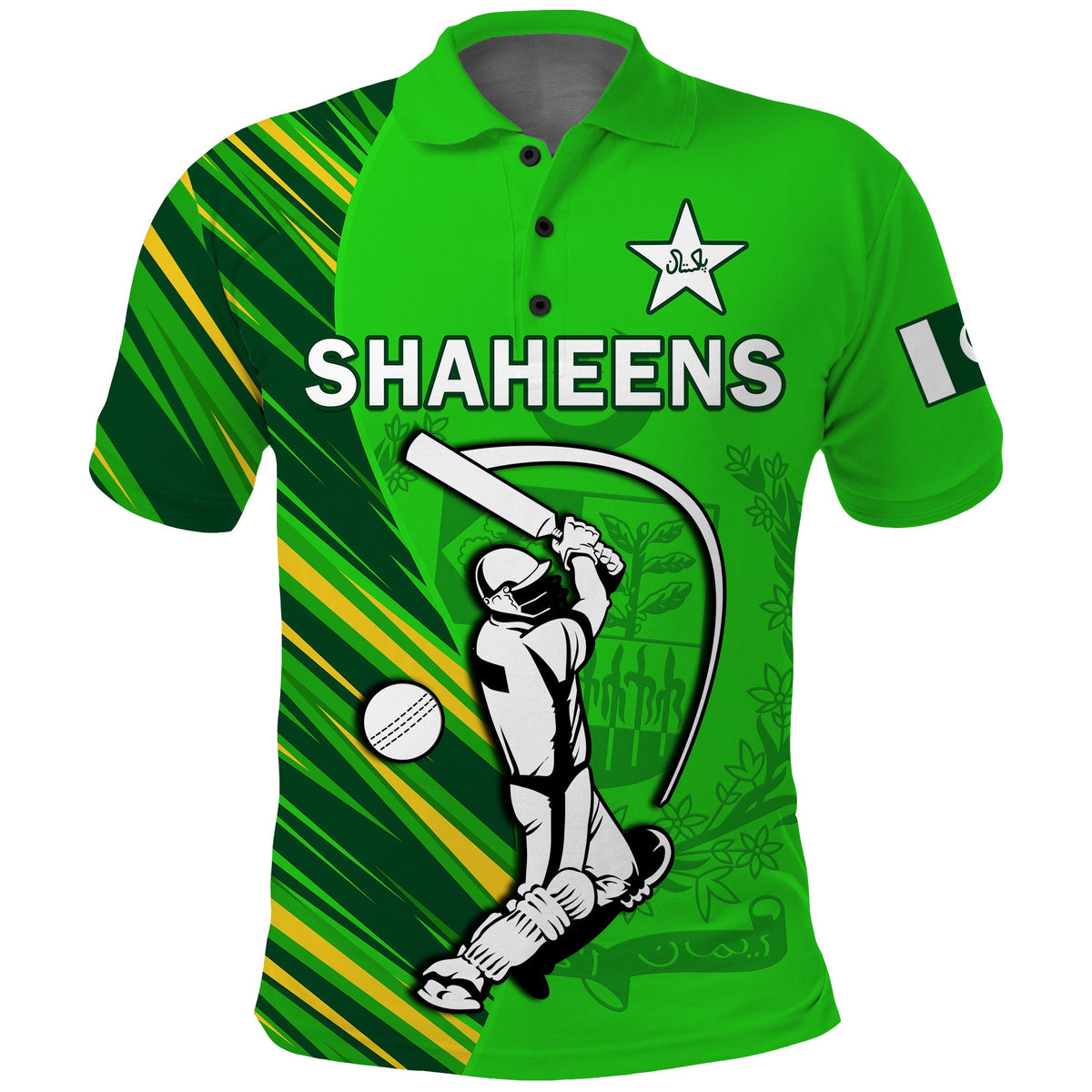 (Custom Text And Number) Pakistan Cricket Polo Shirt Go Shaheens Simple Style - Wonder Print Shop