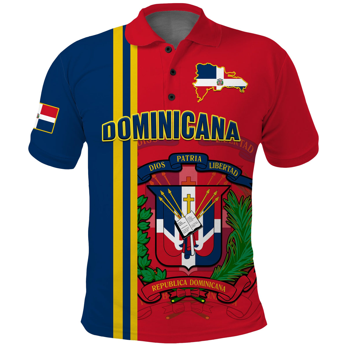 Dominican Republic Polo Shirt Happy 179 Years Of Independence - Wonder Print Shop