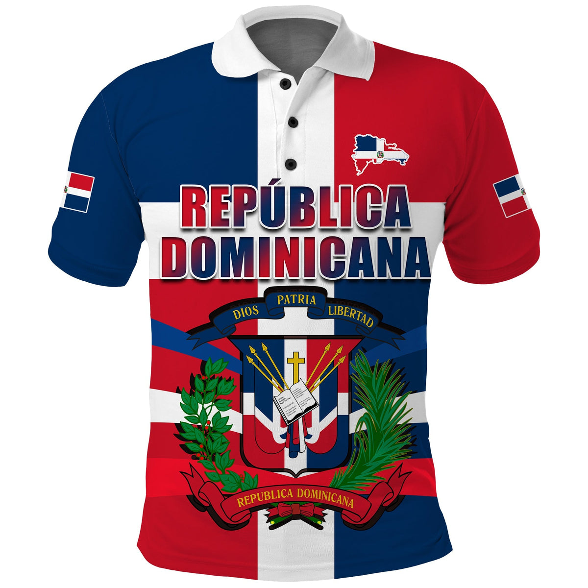 Dominican Republic Polo Shirt Dominicana Proud Style Flag LT13 - Wonder Print Shop
