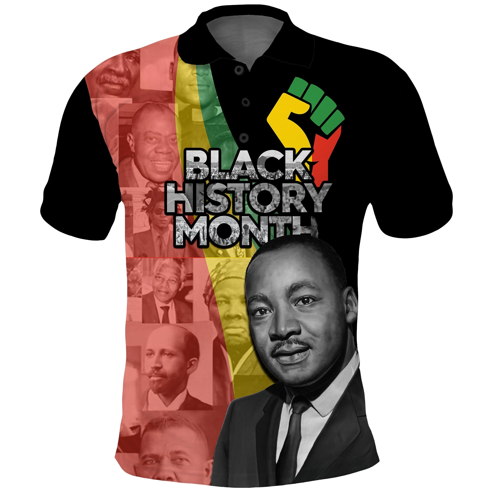 Custom Civil Rights Leaders Polo Shirt African American Black History Month - Wonder Print Shop