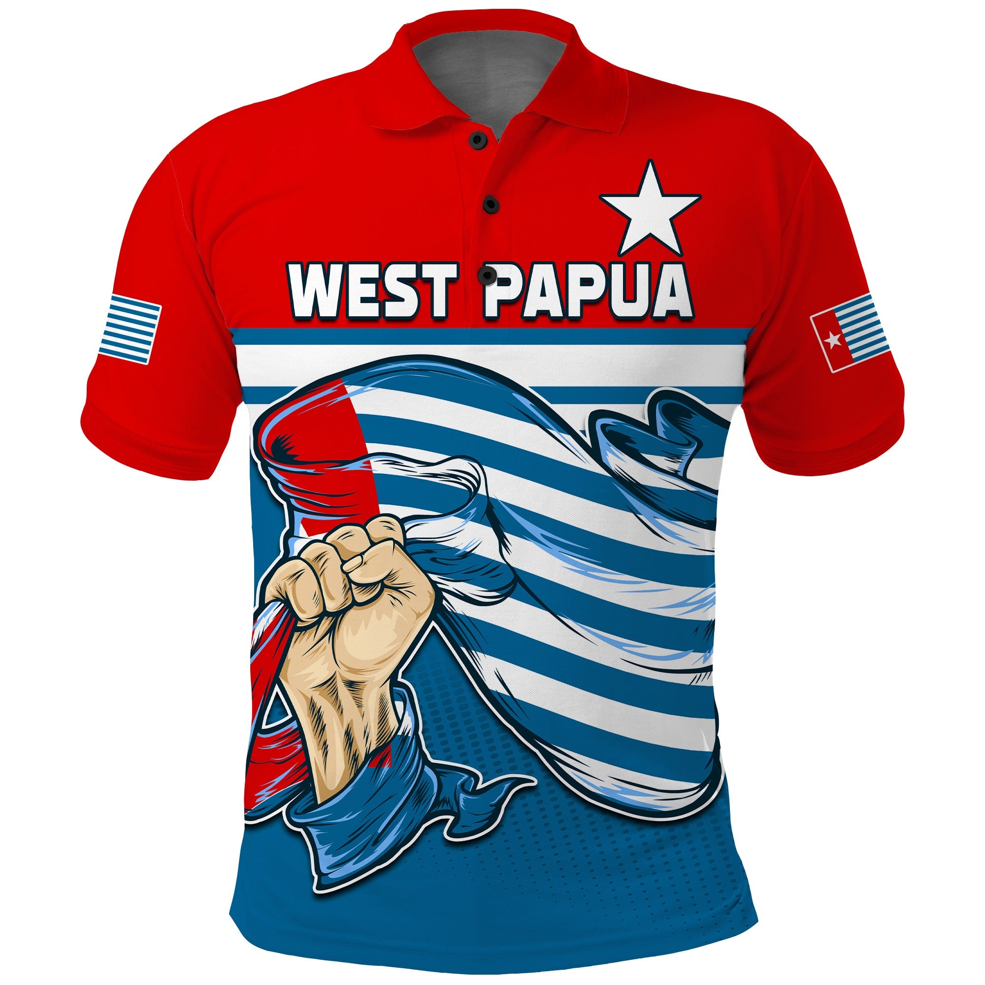 Free West Papua Polo Shirt One People One Soul Strong West Papuan LT13 - Wonder Print Shop