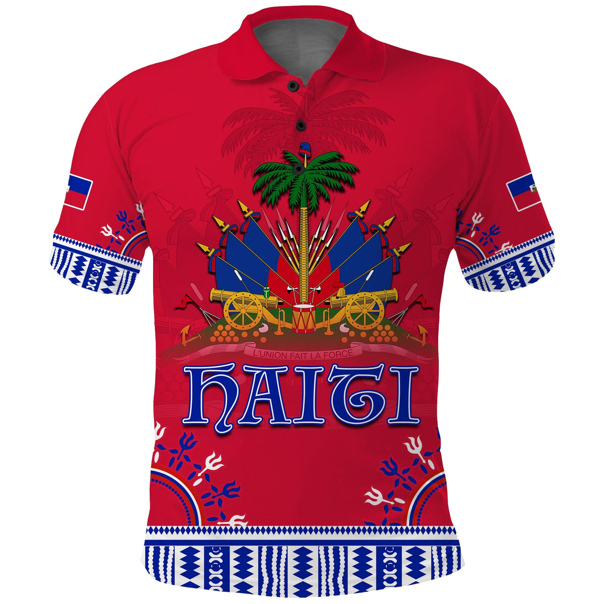 Haiti Polo Shirt Dashiki Style Gorgeous LT13 - Wonder Print Shop