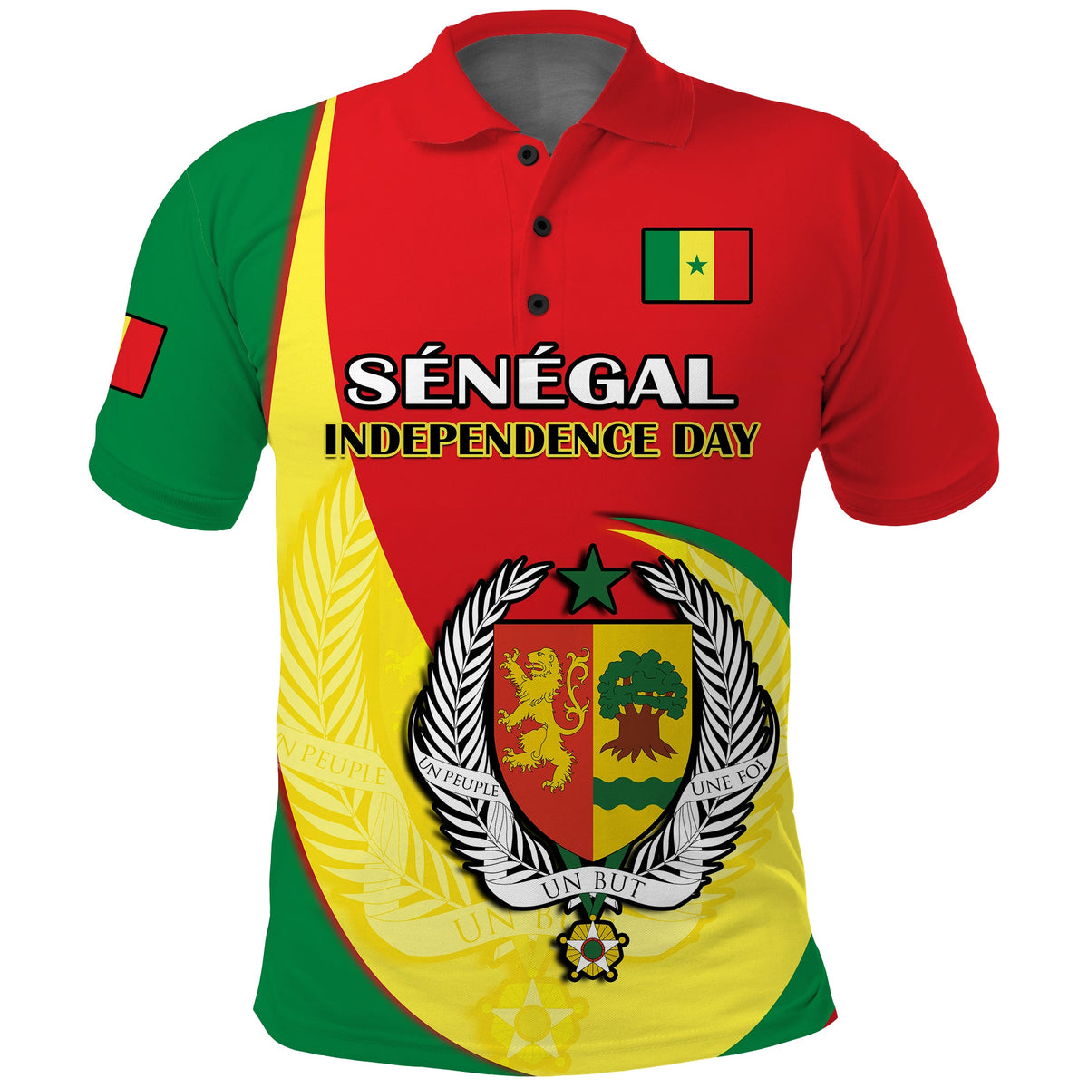 Senegal Polo Shirt Happy 63th Independence Day - Wonder Print Shop
