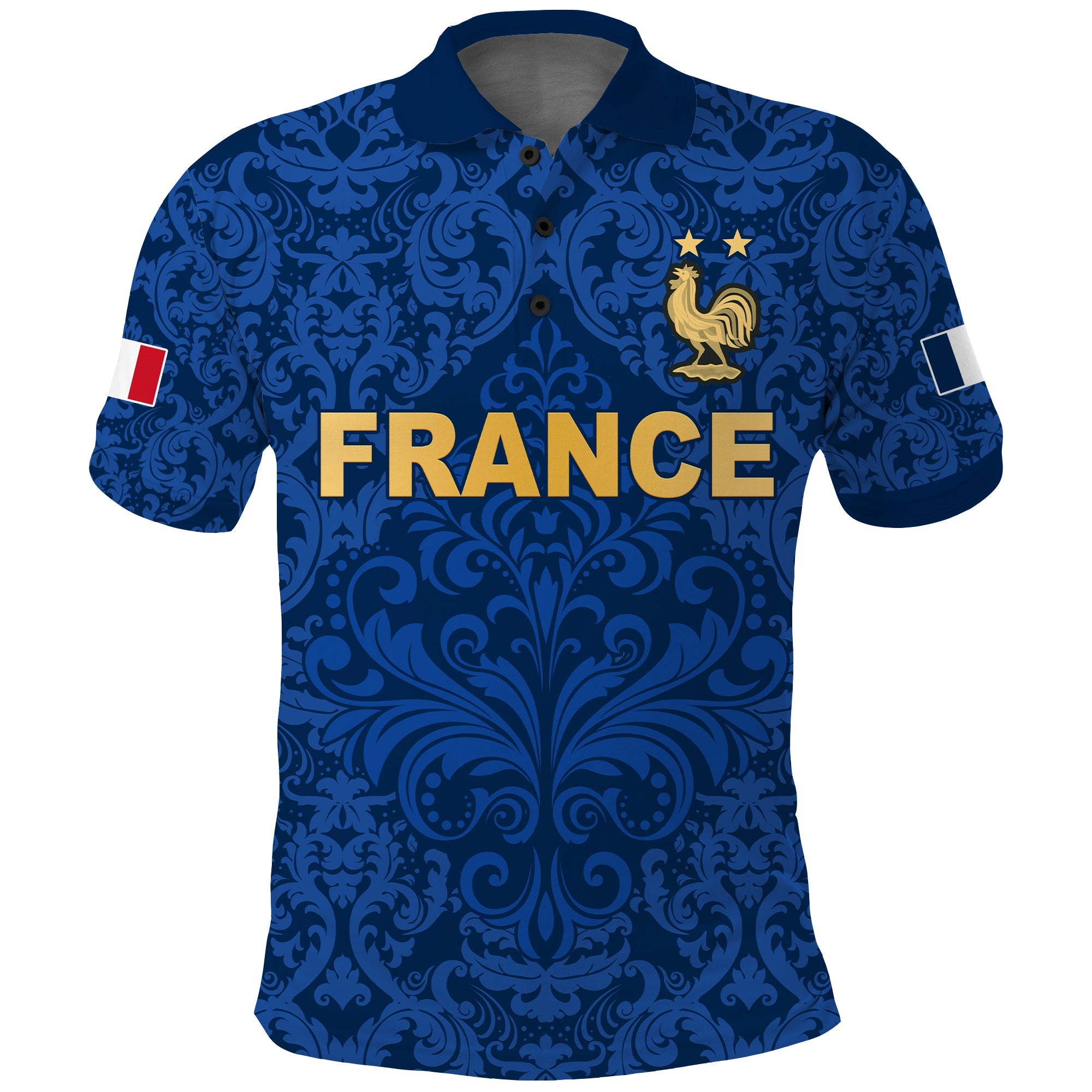 france-football-polo-shirt-elegant-lily-world-cup-les-bleus-le-champion