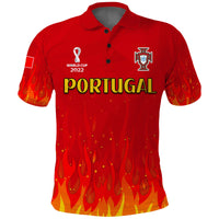 Portugal Football Polo Shirt Champions Soccer World Cup My Heartbeat Fire LT13 - Wonder Print Shop