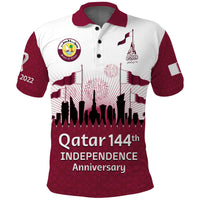 Qatar Polo Shirt Happy 144th Independence Anniversary Mix Football 2022 - Wonder Print Shop