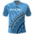Custom Text And Number Fiji Tapa Rugby Polo Shirt Fijian Cibi Dance Tapa Pattern Blue - Wonder Print Shop