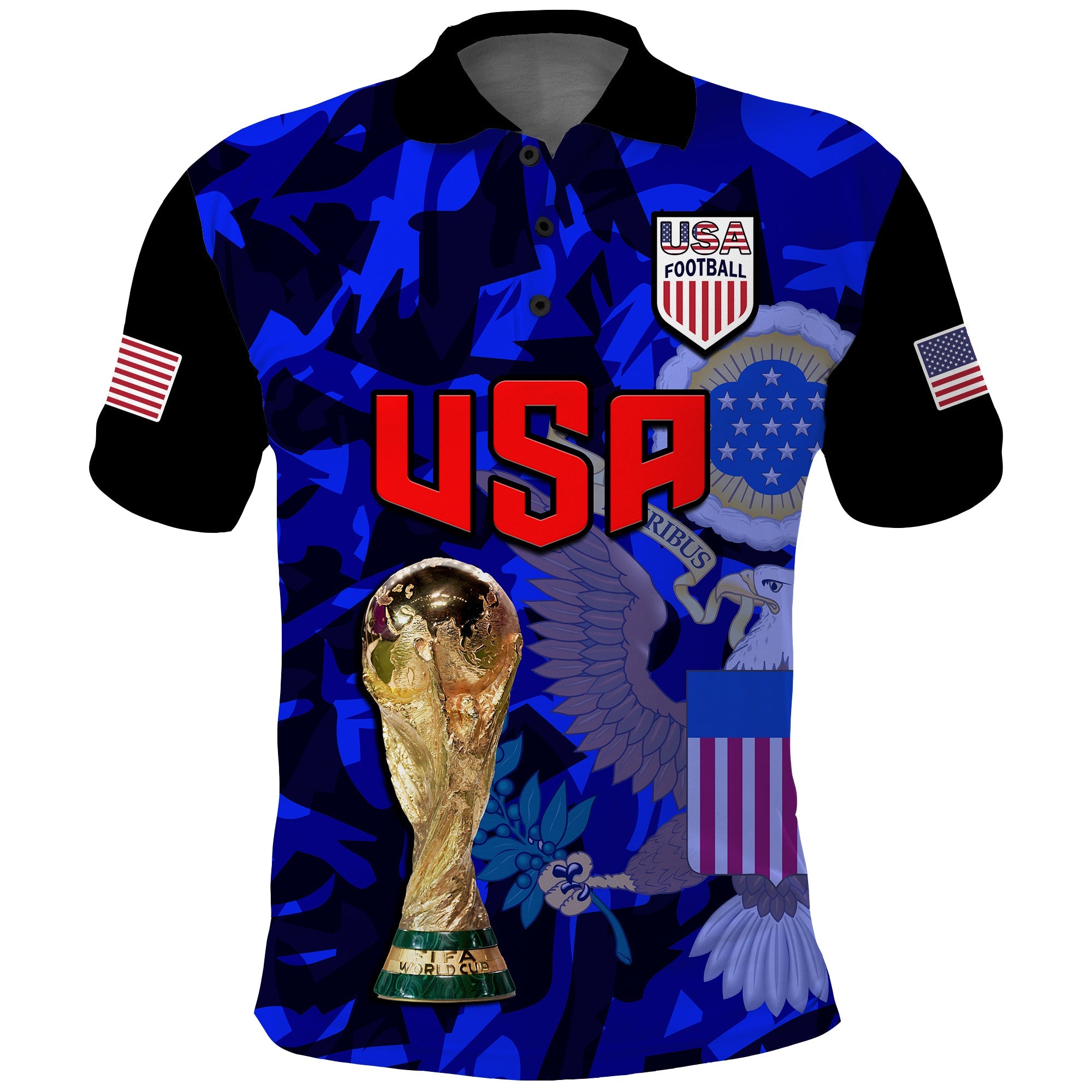 USA Football Polo Shirt The Yanks Champions WC 2022 - Wonder Print Shop