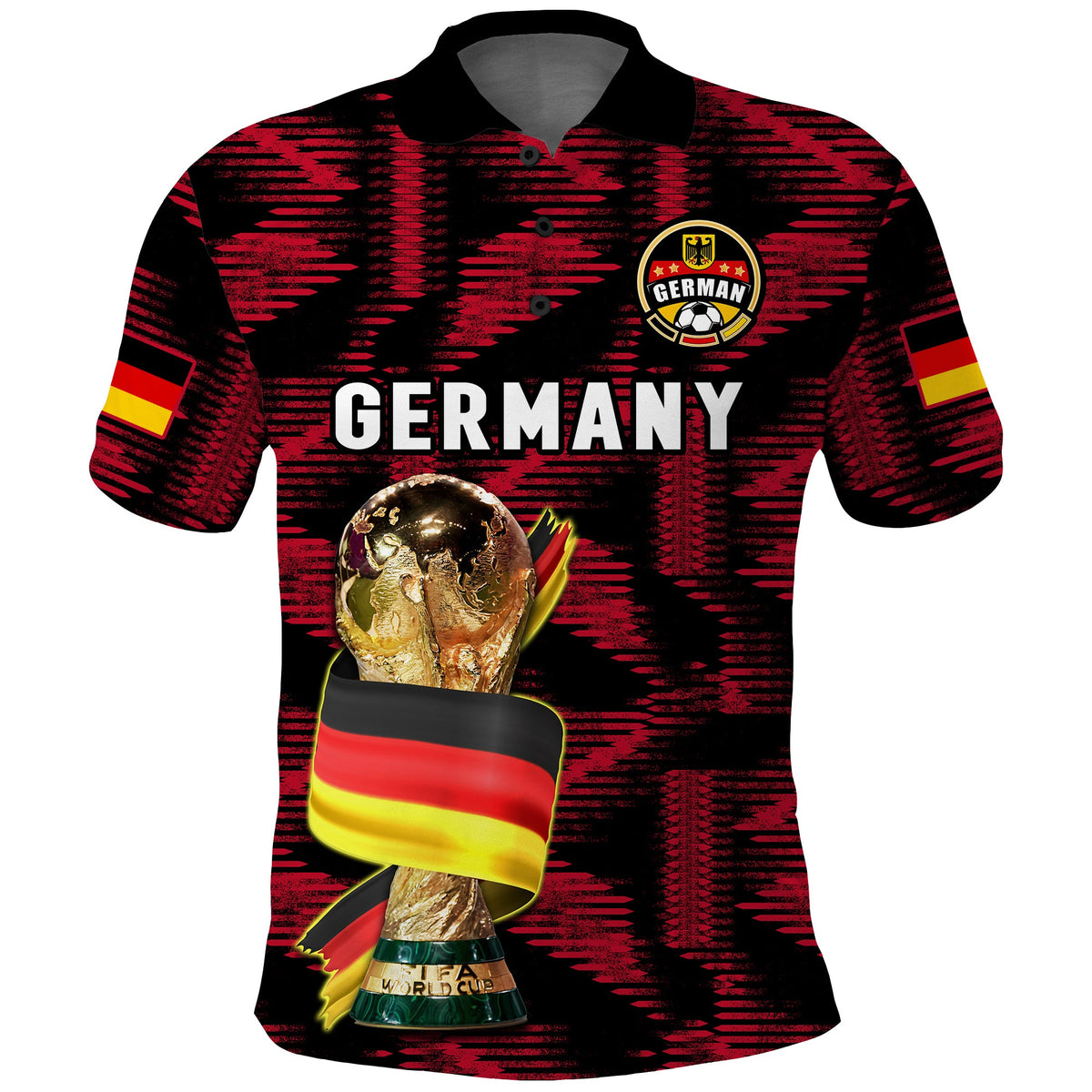 (Custom Text And Number) Germany Football Polo Shirt Football 2022 Champions - Wonder Print Shop