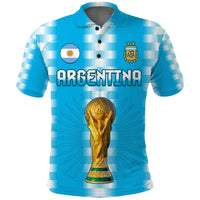 Argentina Football Champions Polo Shirt La Albiceleste GOAT LT13 - Wonder Print Shop