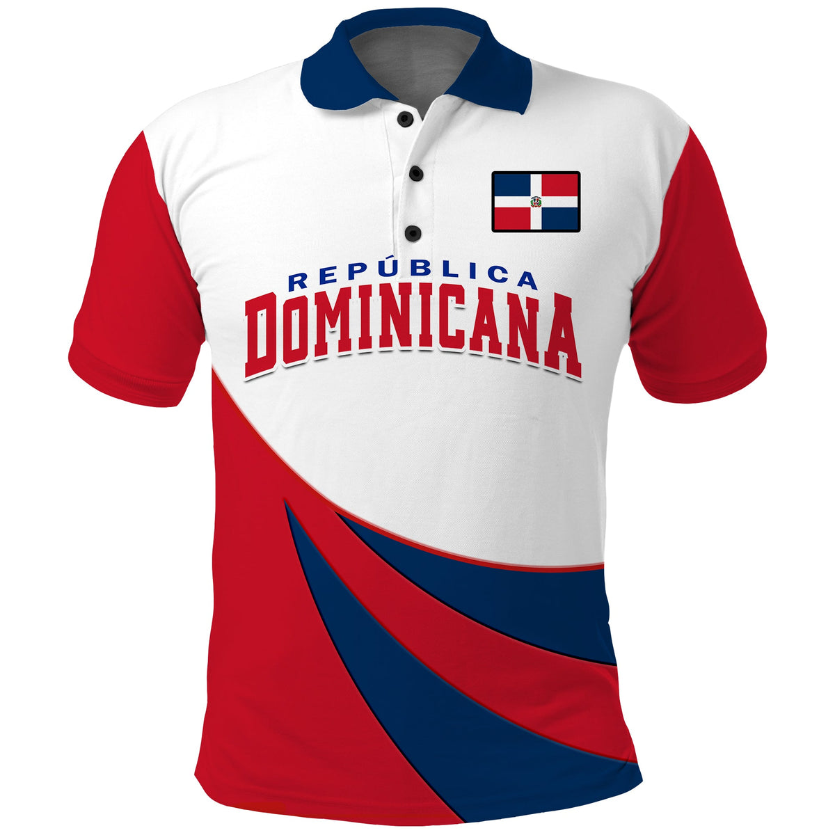 (Custom Text And Number) Republica Dominicana Polo Shirt 2023 Baseball - Wonder Print Shop