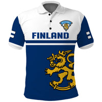 (Custom Text And Number) Finland Hockey Polo Shirt 2023 Come On Suomi - Wonder Print Shop