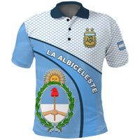 Custom Argentina Polo Shirt Football 2022 Champions Blue Sky May Sun LT13 - Wonder Print Shop