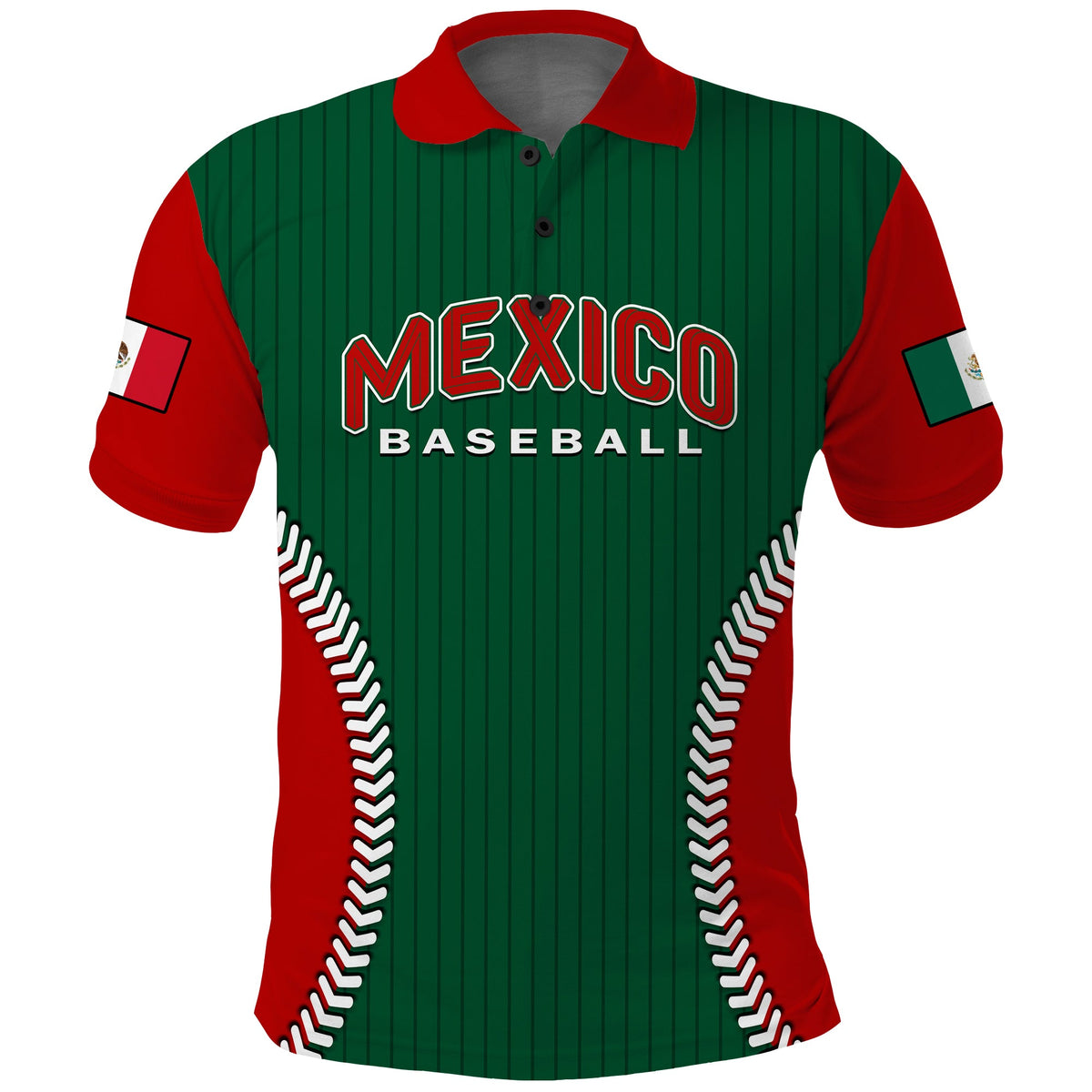(Custom Text And Number) Mexico Polo Shirt Baseball Sporty Style - Wonder Print Shop
