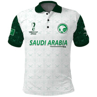 (Custom Text and Number) Saudi Arabia Football Polo Shirt Saudi Green Falcon Champions 2022 World Cup Ver.02 LT13 - Wonder Print Shop