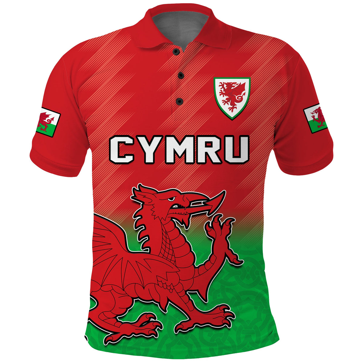 Wales Football Polo Shirt Football 2022 Come On Cymru Yma O Hyd - Wonder Print Shop