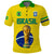 (Custom Text and Number) Brazil Football Polo Shirt Go Champions Selecao Campeao LT13 - Wonder Print Shop