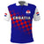 (Custom Text And Number) Croatia Football Polo Shirt Hrvatska Checkerboard Blue Version - Wonder Print Shop