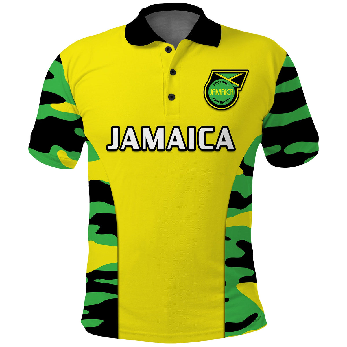 Jamaica Football Polo Shirt Reggae Girlz 2023 Cup Of Nations Ver.02 - Wonder Print Shop