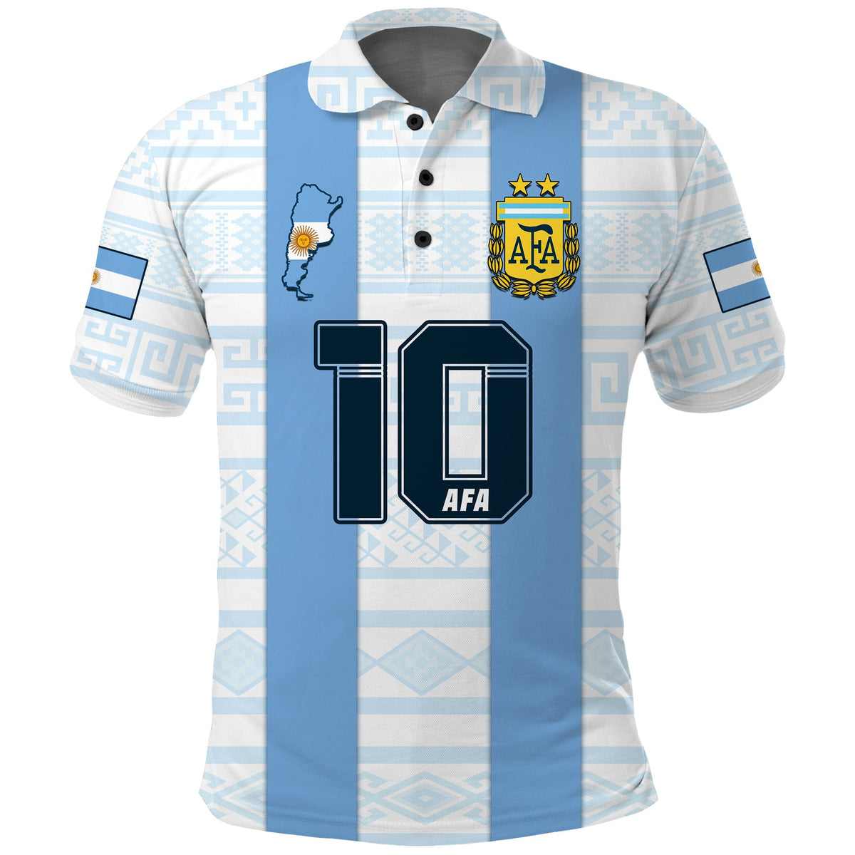 (Custom Text And Number) Argentina Polo Shirt Football 2022 Vamos La Albiceleste - Wonder Print Shop
