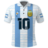 (Custom Text And Number) Argentina Polo Shirt Football 2022 Vamos La Albiceleste - Wonder Print Shop