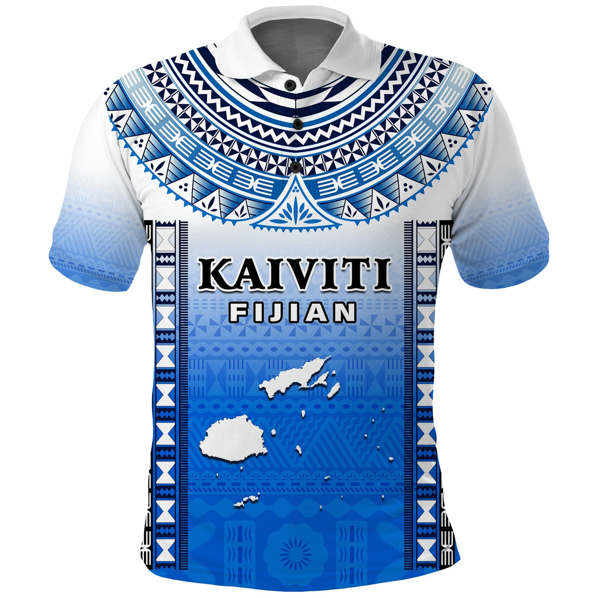 Fiji Polo Shirt Kaiviti Fijian Special Tapa Pattern - Wonder Print Shop