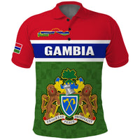 Gambia Polo Shirt Happy 58th Independence Anniversary Flag Style - Wonder Print Shop