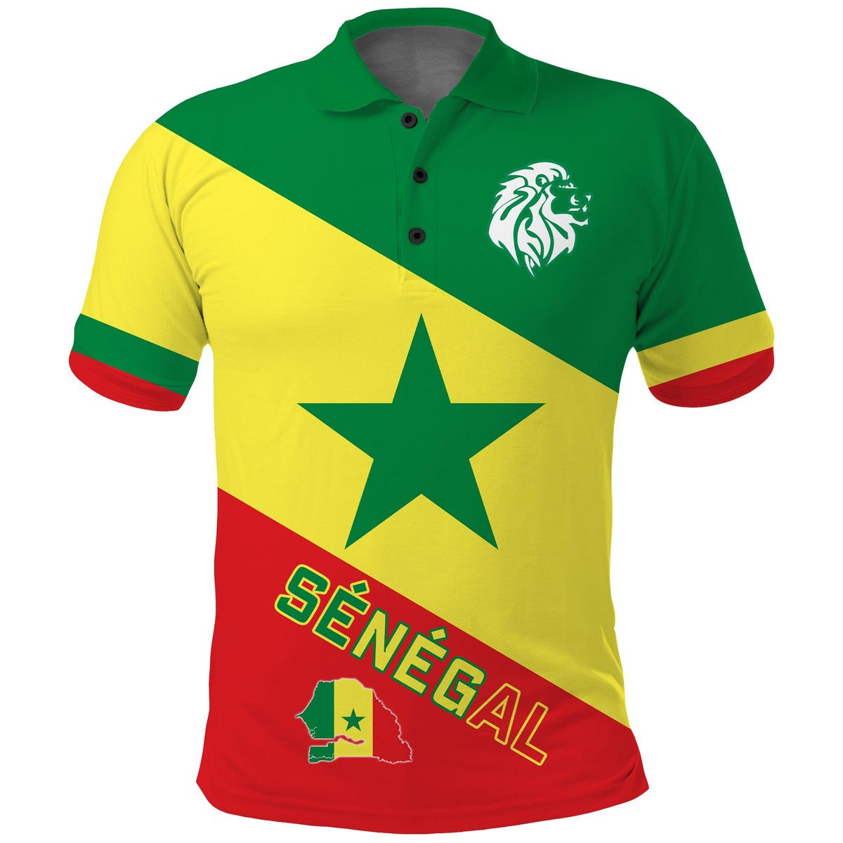 (Custom Text and Number) Senegal Football Polo Shirt Lions of Teranga Soccer Football 2022 Style Flag LT13 - Wonder Print Shop