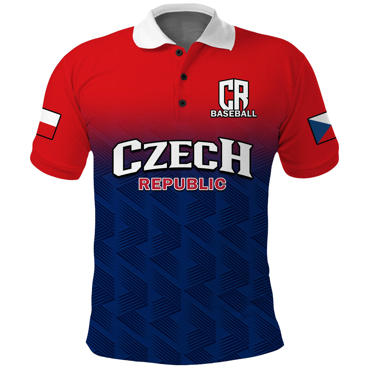 (Custom Text And Number) Czech Republic Polo Shirt 2023 Baseball - Wonder Print Shop