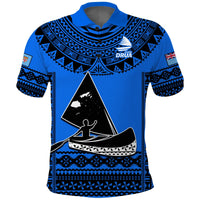 Custom Text And Number Fiji Rugby Polo Shirt Fijian Drua Super Polynesian Special Tapa Pattern - Wonder Print Shop