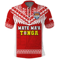 Tonga Rugby Polo Shirt Mate Maa Tonga Pacific Ngatu White - Wonder Print Shop