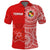 Custom Text And Number Tonga Polo Shirt KID Tongan Coat Of Arms Ngatu Pattern - Wonder Print Shop