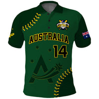(Custom Text And Number) Australia Baseball Polo Shirt 2023 Go Aussie - Wonder Print Shop